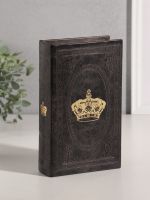 Шкатулка книга-сейф «Корона», искусственная кожа, 21?13?5 см