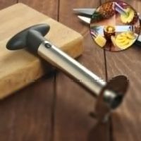 Нож фигурный для ананаса/нарезки фруктов, 9?25 см, чёрный