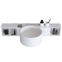 Cielo Sella полочка для аксессуаров без отверстия для смесителя, Living Tec схема 1