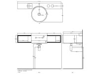 Тумба подвесная Cielo Sella T SEPOTSF / SEPOT 1100х150х190 мм схема 3