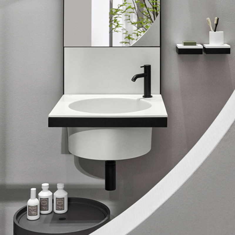 Изображение Cielo Elle Tonda раковина 500х500х200 мм, накладная, без отверстий для смесителя, без перелива