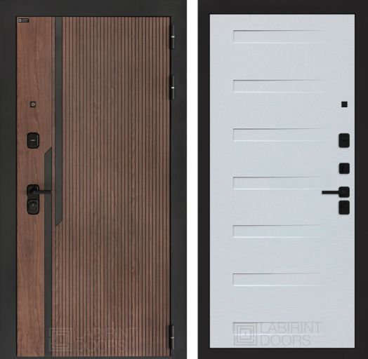 Входная дверь Лабиринт KARMINA - 14 Дуб кантри белый горизонтальный