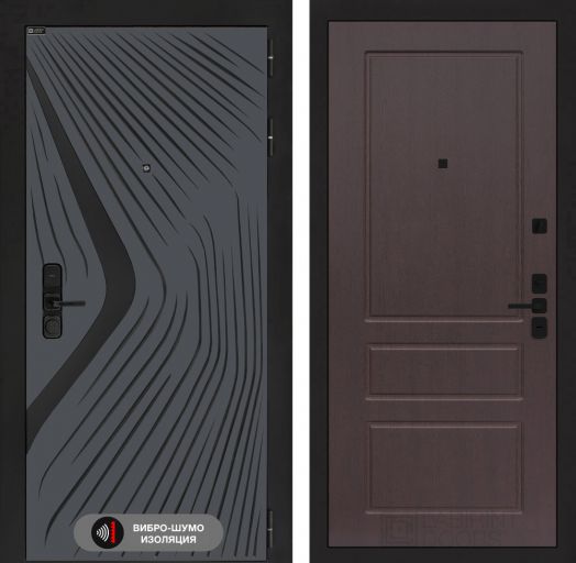 Входная дверь Лабиринт LEOLAB - 03 Орех премиум