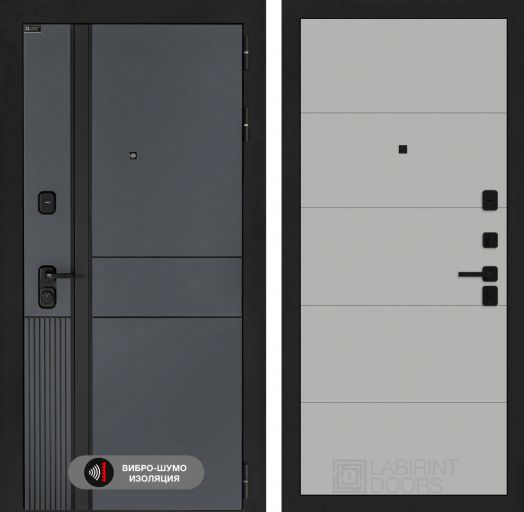 Входная дверь Лабиринт EVOLAB - 13 Грей софт