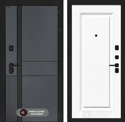 Входная дверь Лабиринт EVOLAB - 27 Эмаль белая