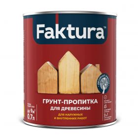 Грунт-Пропитка для Дерева Faktura 2.5л с Защитой от Биопоражений на Органической Основе / Фактура