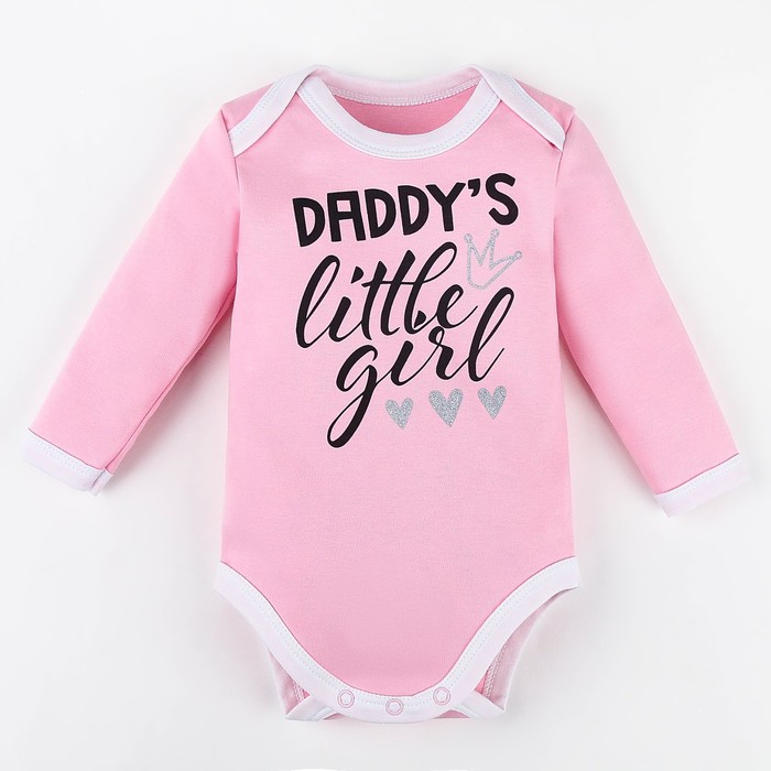 Боди Крошка Я Daddy's girl, рост 86-92 см, розовое