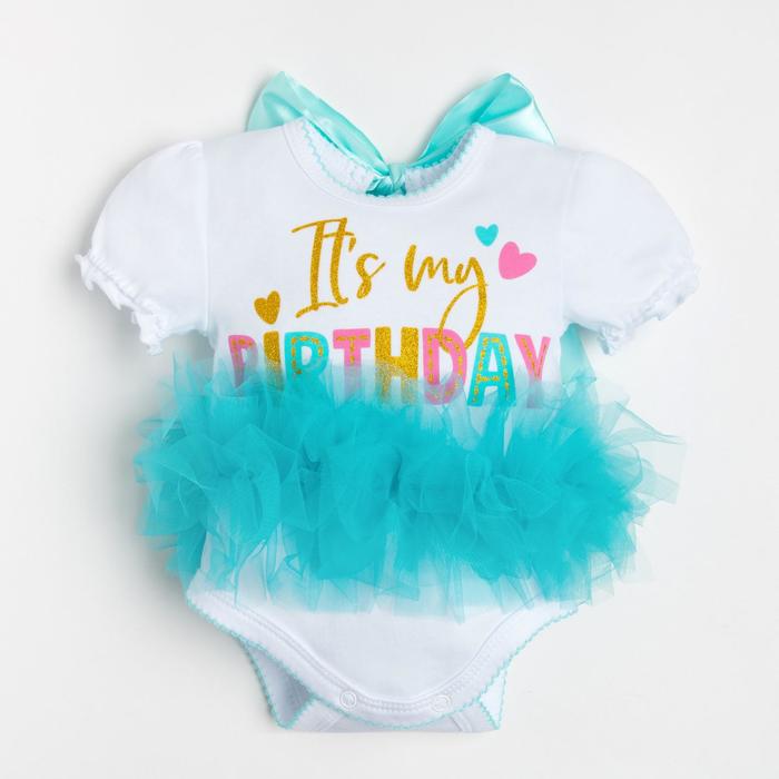 Боди с юбкой Крошка Я "Birthday" рост 74-80 см