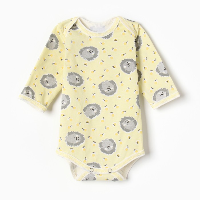 Боди Bloom Baby Ёжики с дл. рукавом, р. 68 см, желтый