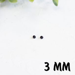 Глазки-бусины черные для игрушек 3 мм. (10 шт.)