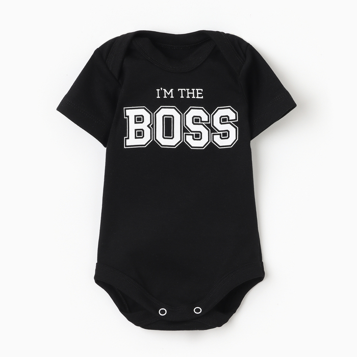 Боди Крошка Я Little Boss, рост 62-68 см, чёрное