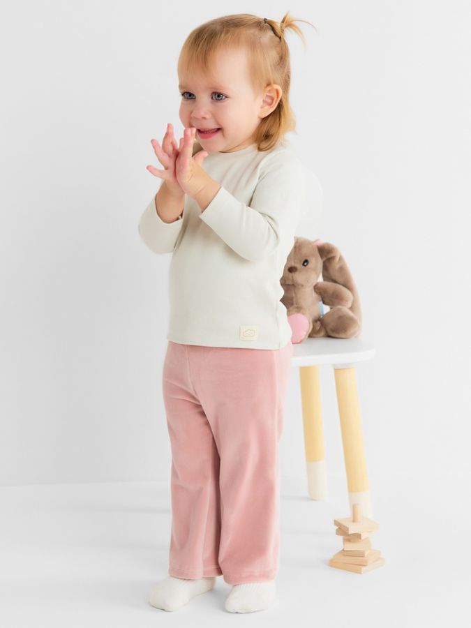 Брюки Крошка Я Plushy, р. 92-98 см, розовый