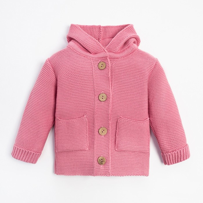 Джемпер вязаный Крошка Я Trendy, рост 98-104 см, розовый