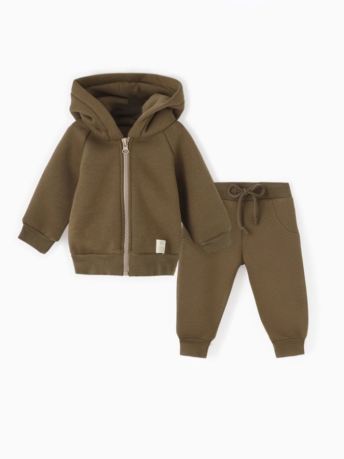 Костюм (толстовка и брюки) «Крошка Я» BASIC LINE, рост 62-68 см, кофейный
