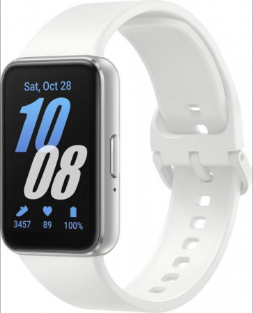 Смарт-часы Samsung Galaxy Fit3 43 mm Silver Case, Silicone White EU