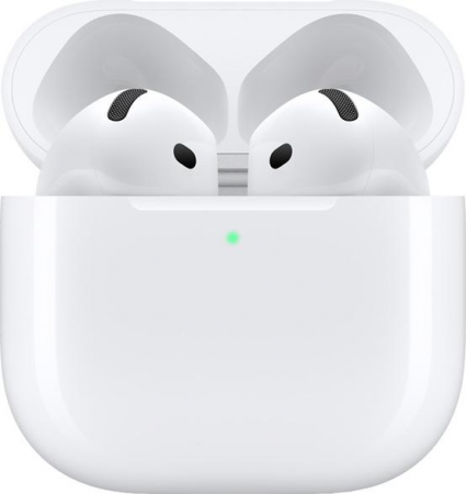 наушники apple airpods 4 2024 с беспроводным зарядным футляром без ANC white