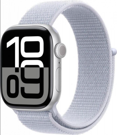 Смарт-часы Apple Watch Series 10 42 mm Silver Aluminum Case with Blue Cloud Sport Loop
