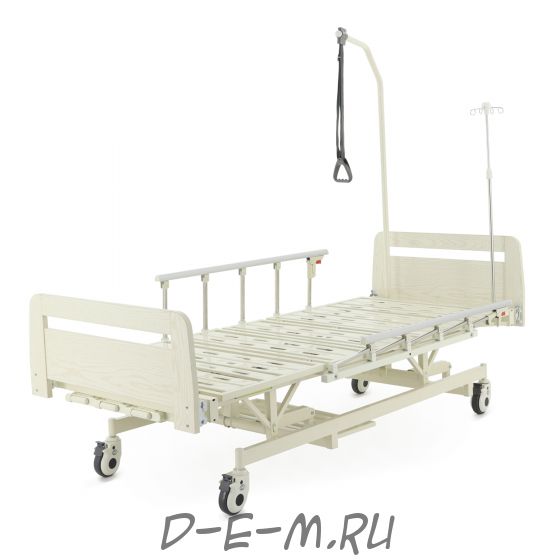 Кровать механическая Med-Mos E-31 (РМ-3024Д-02) с регулировкой высоты, растоматом и полкой