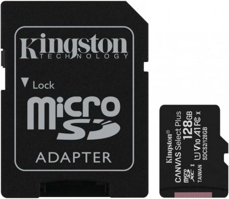 Карта памяти MicroSDXC 128Gb Kingston Canvas Select Plus SDCS2/128GB