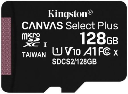 Карта памяти MicroSDXC 128Gb Kingston Canvas Select Plus SDCS2/128GBSP