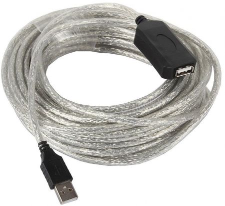 Кабель USB A-F 10m удлинитель активный VCOM VUS7049-10M
