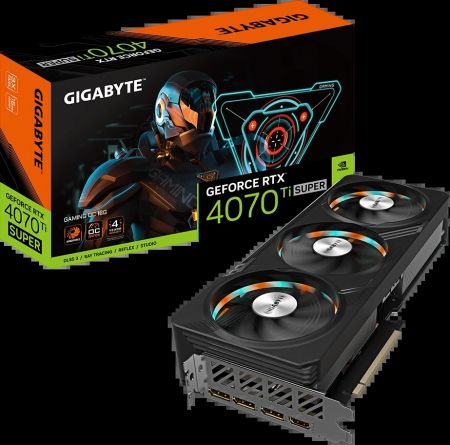 Видеокарта GeForce RTX 4070Ti Super 16Gb Gigabyte GV-N407TSGAMING OC-16GD