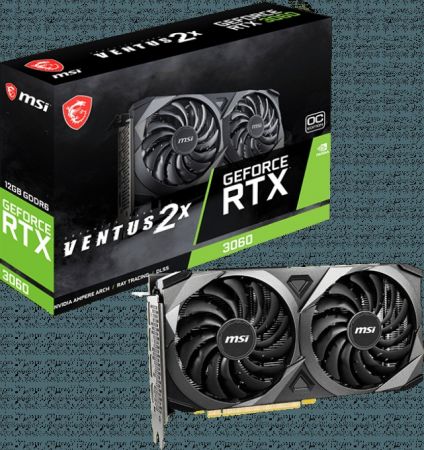 Видеокарта GeForce RTX 3060 12Gb MSI Ventus 2X 12G OC LHR