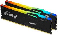 Модуль памяти DDR5 64Gb (2x32Gb Kit) Kingston 6000 Fury Beast RGB KF560C36BBEAK2-64