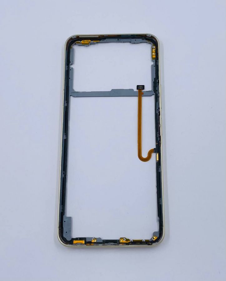VIVO Y35 рамка (средняя часть) желтая оригинал (снятая) потёртости с отпечатком пальца