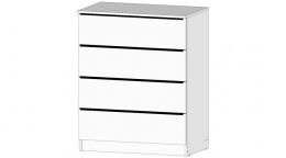 Элегант Комод 4 ящика (ш802*г476*в1000мм) Белый
