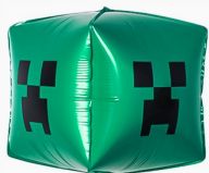 Шар Куб фольга 24 Пиксельный монстр зеленый 3D