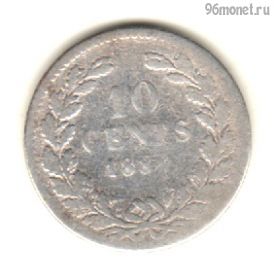 Нидерланды 10 центов 1880