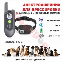 Электроошейник для дрессировки PS-6 (с записью голосовых команд)