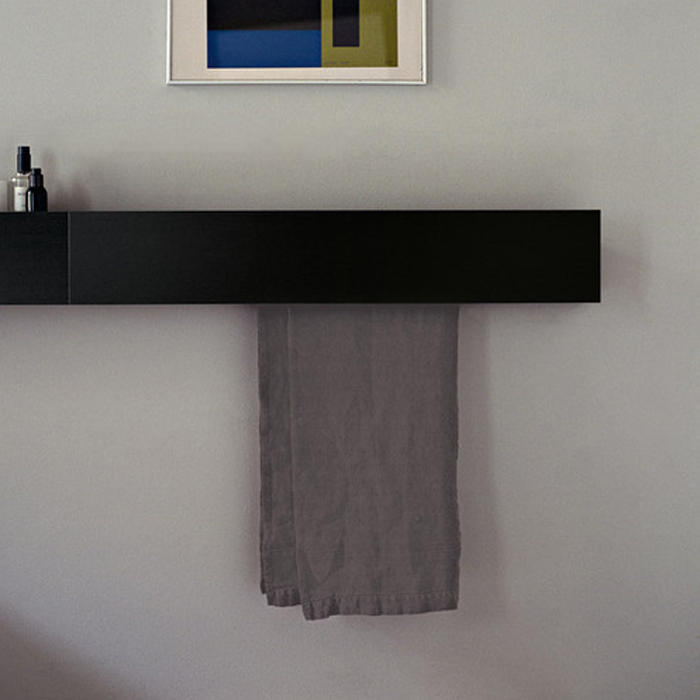 Полотенцедержатель Agape Sen 40см с удлинённой передней частью подвесной подвесной цвет: черный