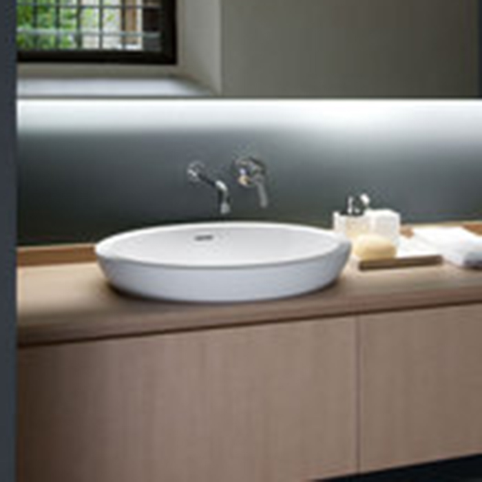 Раковина Agape Spoon XL 63.8x49x17.6 см овальная цвет: белый