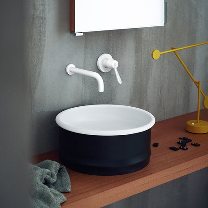 Раковина Agape Vieques 43.5x19 см накладная цвет: темно-серый