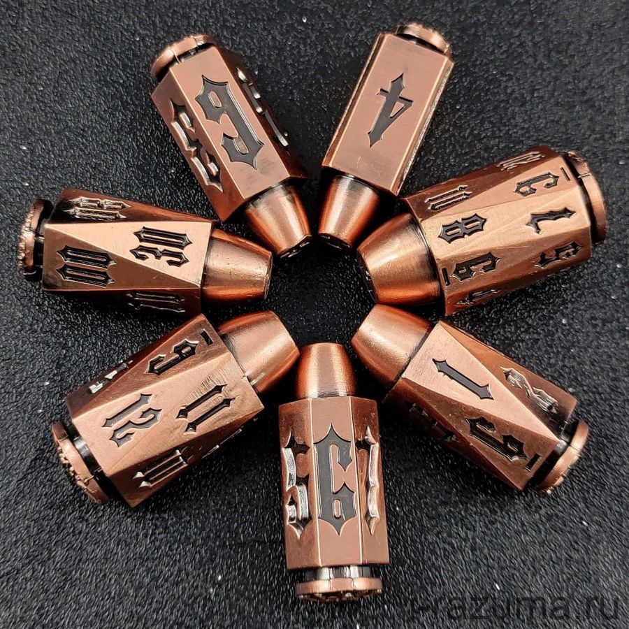 Кубики ДНД Bullets металлические (D&D) 7 шт.