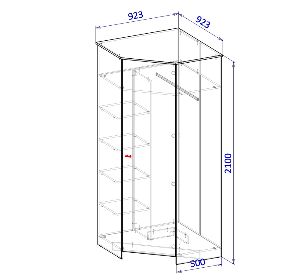 Теодора Шкаф угловой