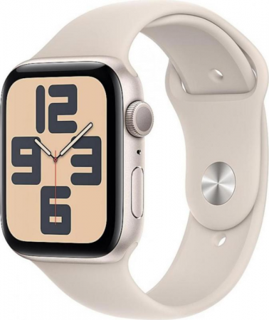 Смарт-часы Apple Watch SE (2nd Gen) 44 mm Starlight Aluminum Case with Starlight Sport Band M/L