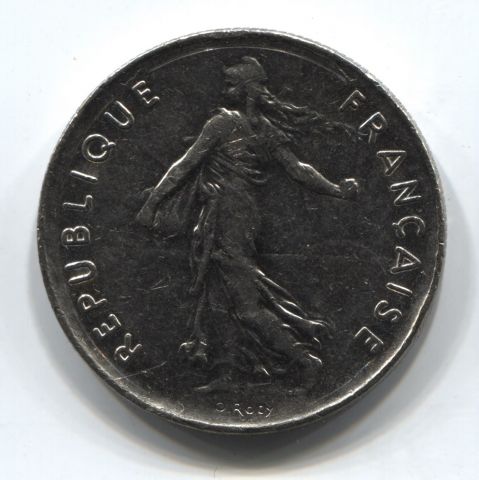 5 франков 1987 г. Франция