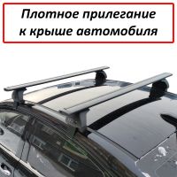 Багажник на крышу Toyota Corolla (E140 / E150) (2006-2013, sedan), ЕД, черные крыловидные дуги