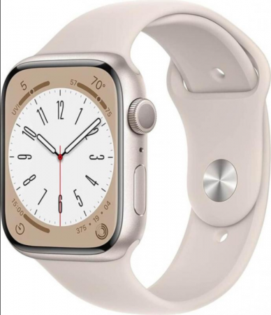Смарт-часы Apple Watch Series 8 45 mm Starlight Aluminum Case with Starlight Sport Band M/L