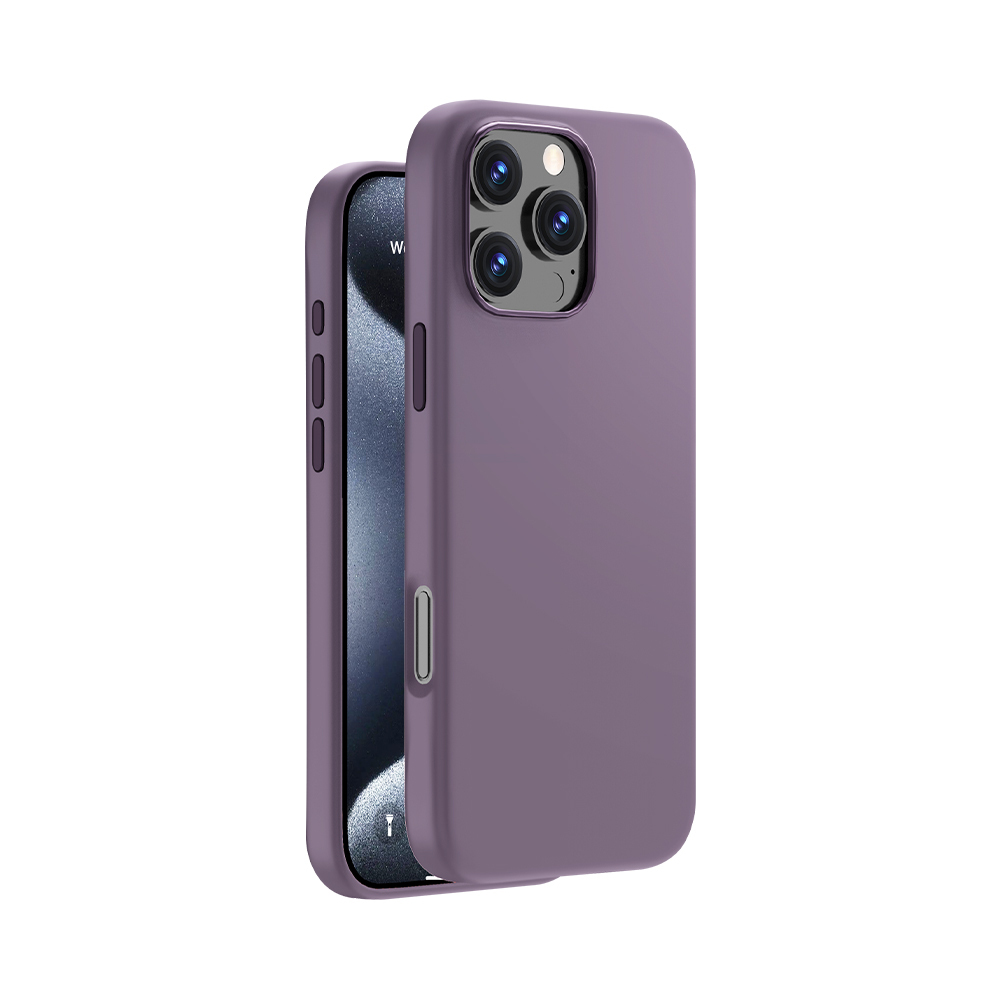 Чехол Liquid Silicone Magsafe для Apple iPhone 16 Pro Max, темно-фиолетовый