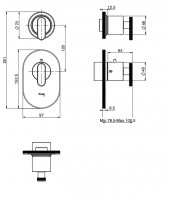 Однорычажный термостатический смеситель Fima - Carlo Frattini Park Lane встраиваемый для душа F1353X1 схема 2