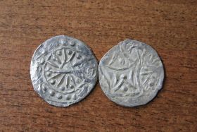 Таиланд (Фунань) Монета "Восходящего солнца" 8 ратти II-VII в н.э. 5-5 лучей
