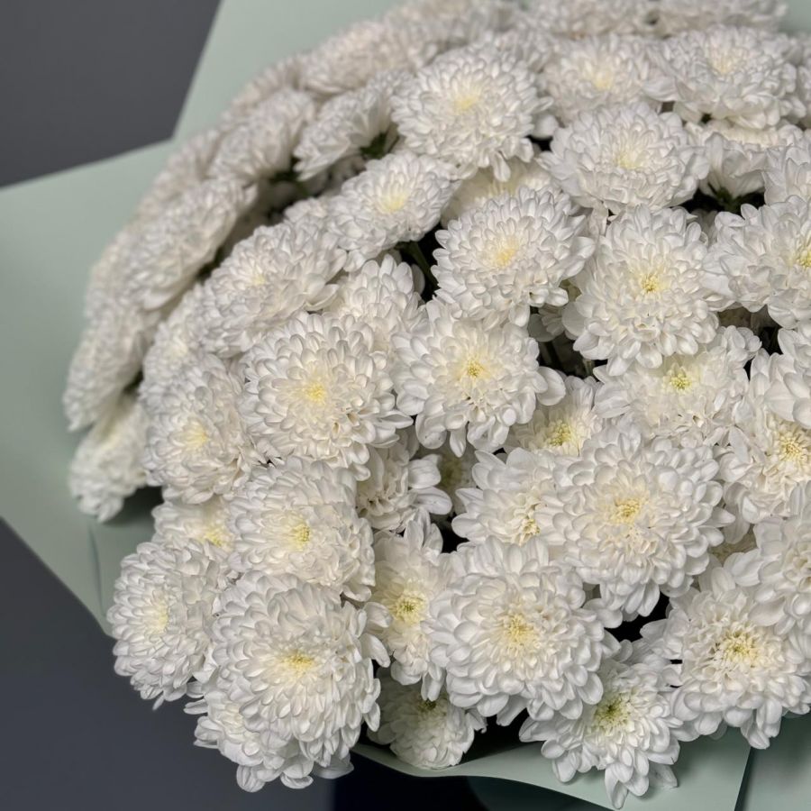 Букет из белых хризантем