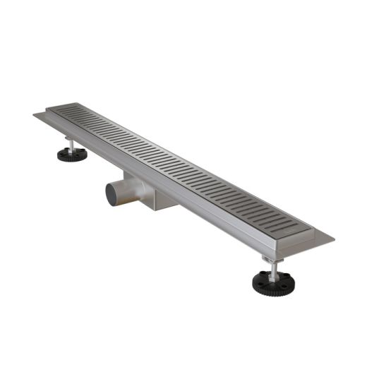 Лоток душевой, горизонтальный выпуск, комбинированный затвор, перфорированная решетка, 700мм, хром, IDDIS, (975A7SB10DZ)