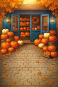 Фон стена "Autumn wall №37"
