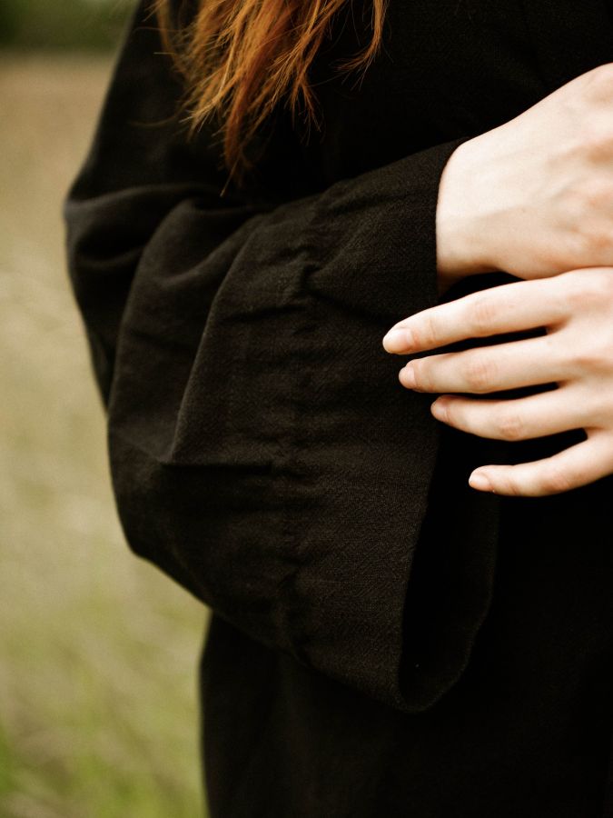 Кимоно из крапивы черное