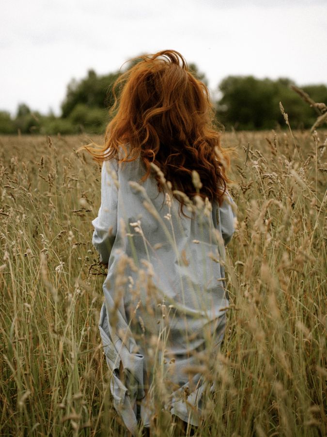 Платье Foresta из хлопка голубое